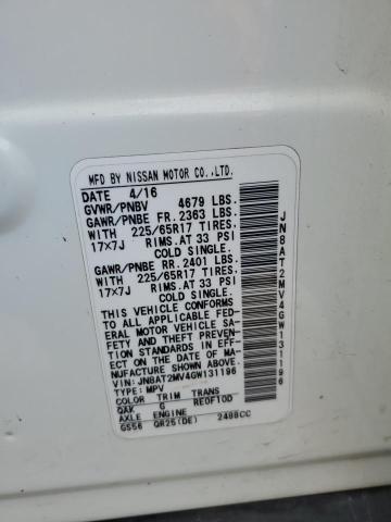 2016 NISSAN ROGUE S - JN8AT2MV4GW131196
