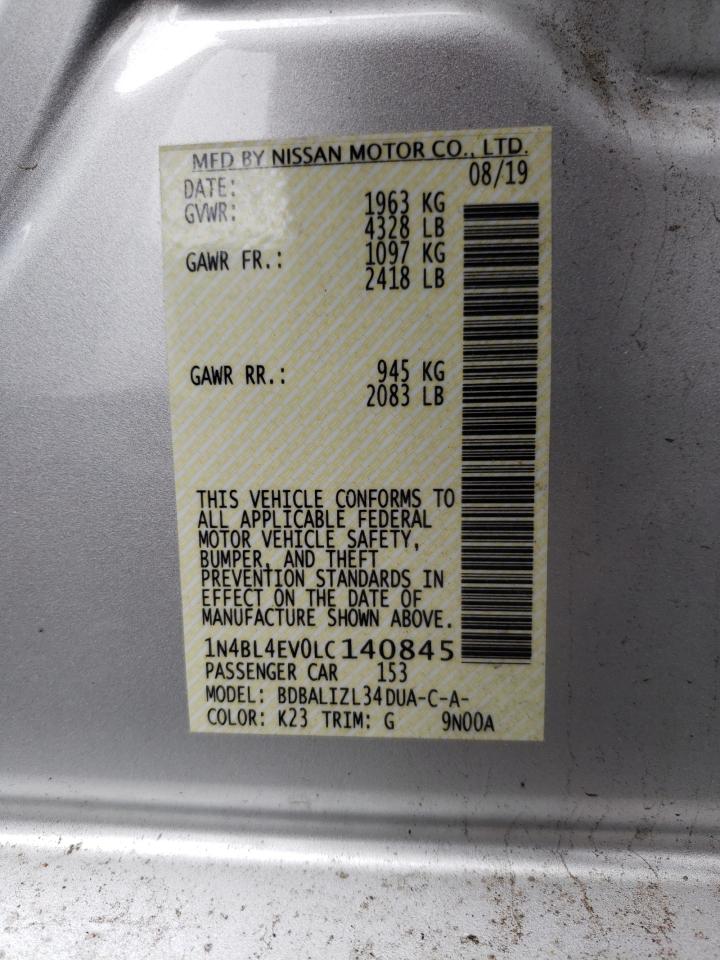 1N4BL4EV0LC140845 NISSAN ALTIMA 2020