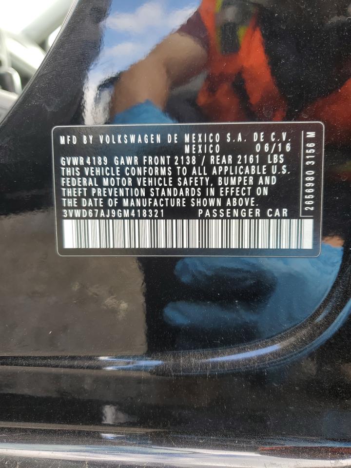 3VWD67AJ9GM418321 2016 Volkswagen Jetta Se