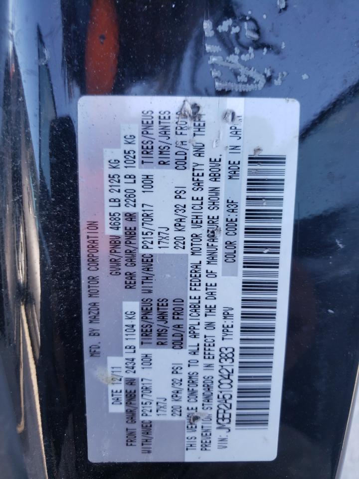 2012 Mazda Cx-7 vin: JM3ER2A51C0421383