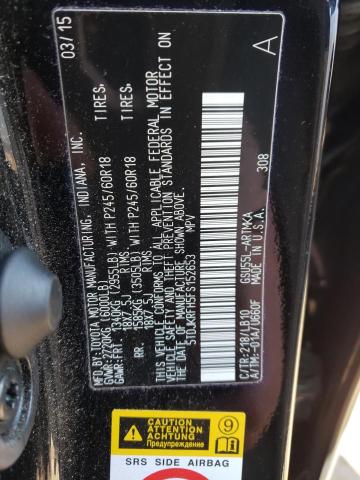 VIN 5TDJKRFH5FS152653 2015 Toyota Highlander, Xle no.13