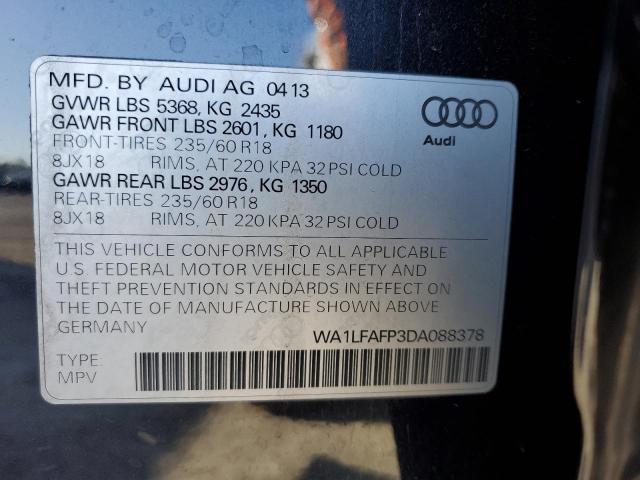 VIN WA1LFAFP3DA088378 2013 Audi Q5, Premium Plus no.12