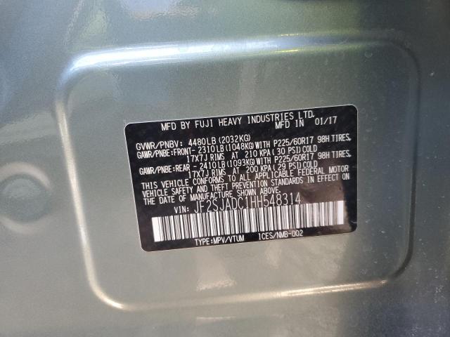 2017 SUBARU FORESTER 2 - JF2SJADC1HH548314