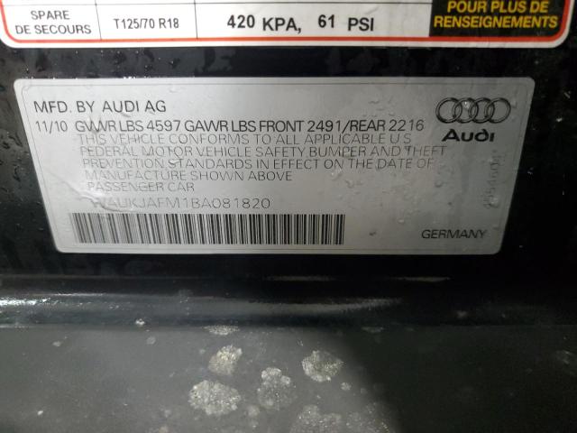 2011 Audi A3 Premium Plus VIN: WAUKJAFM1BA081820 Lot: 48545694