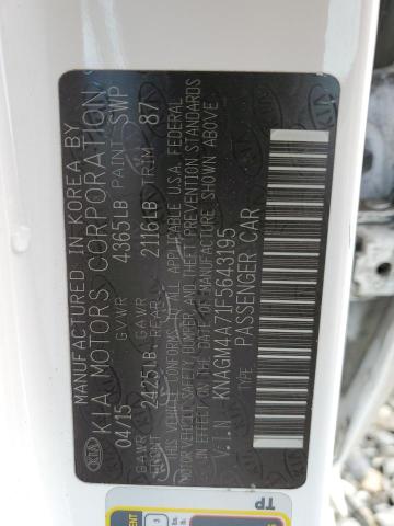 2015 Kia Optima Lx VIN: KNAGM4A71F5643195 Lot: 44057044