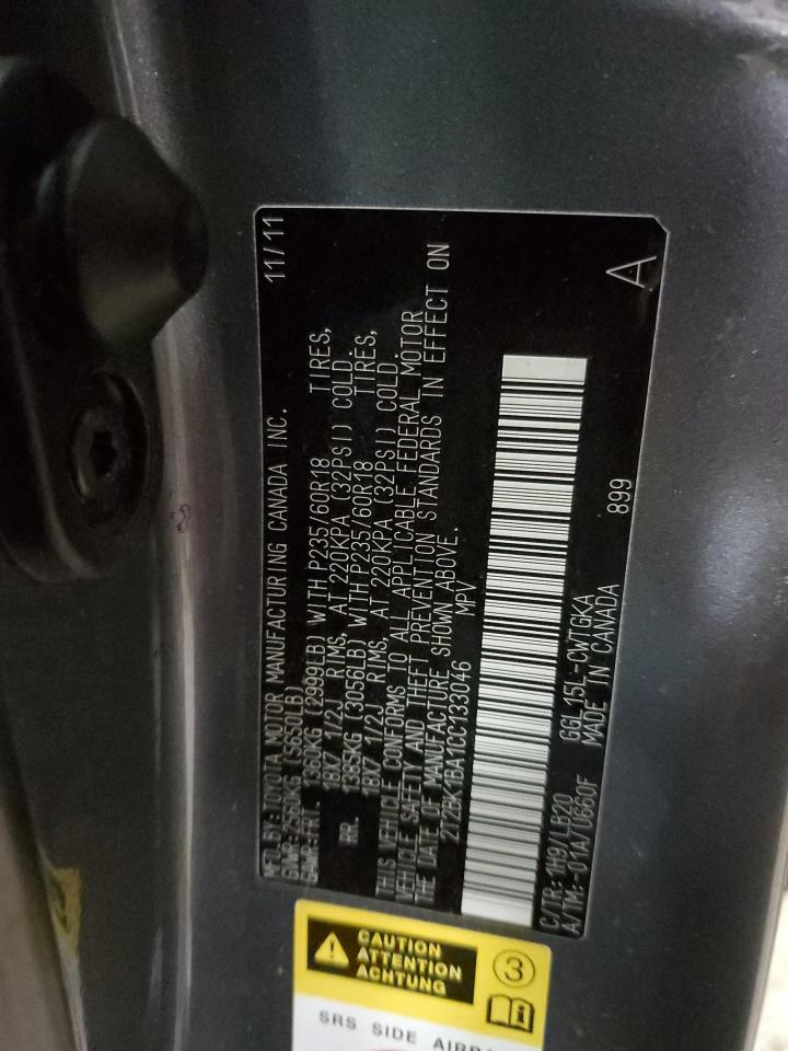 2T2BK1BA1CC133046 2012 Lexus Rx 350