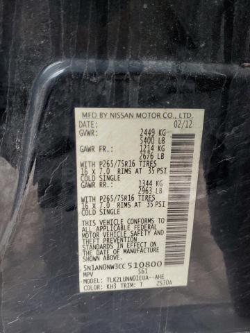 2012 Nissan Xterra Off Road VIN: 5N1AN0NW3CC510800 Lot: 48511914