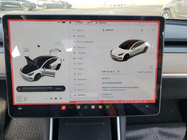  TESLA MODEL 3 2020 Білий