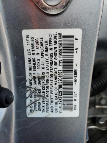2017 HONDA CIVIC DX 19XFC2F70HE204687