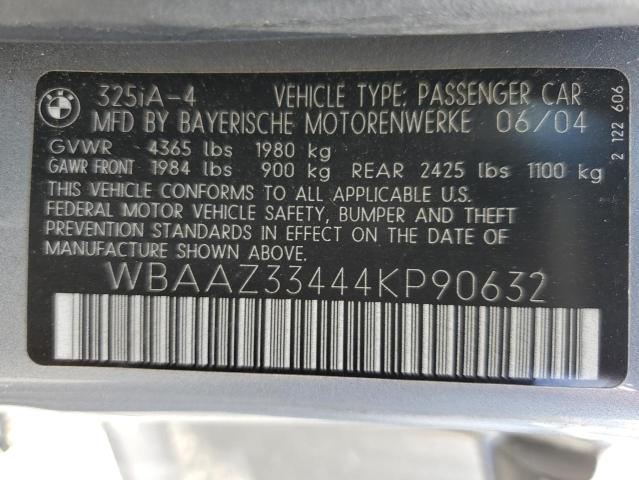 2004 BMW 325 Is Sulev VIN: WBAAZ33444KP90632 Lot: 45473324