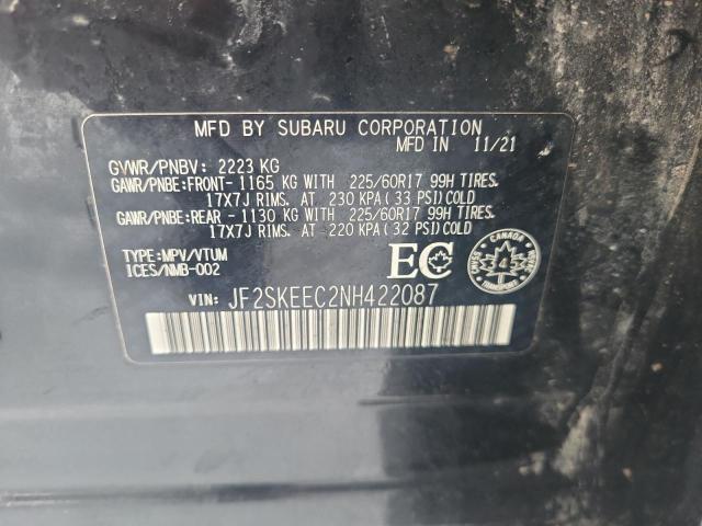 2022 SUBARU FORESTER P - JF2SKEEC2NH422087