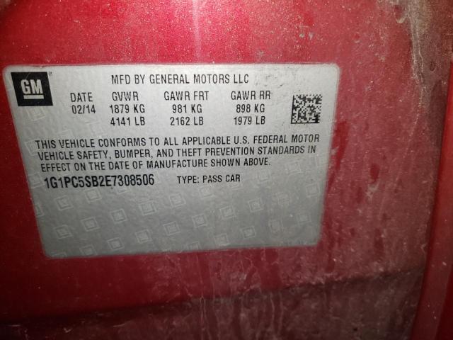 2014 Chevrolet Cruze Lt VIN: 1G1PC5SB2E7308506 Lot: 47968354