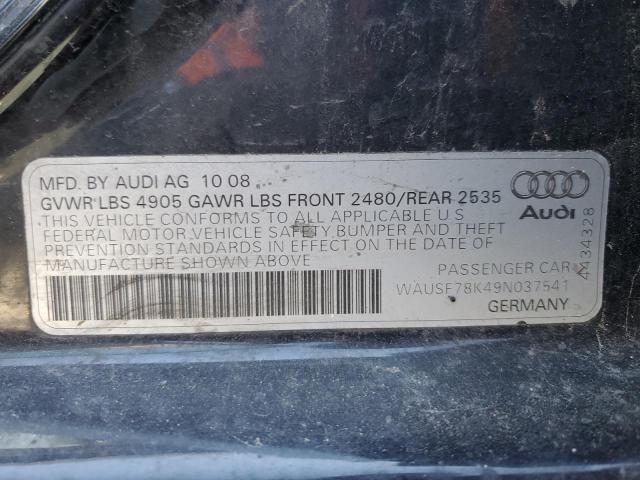 WAUSF78K49N037541 | 2009 Audi a4 premium plus