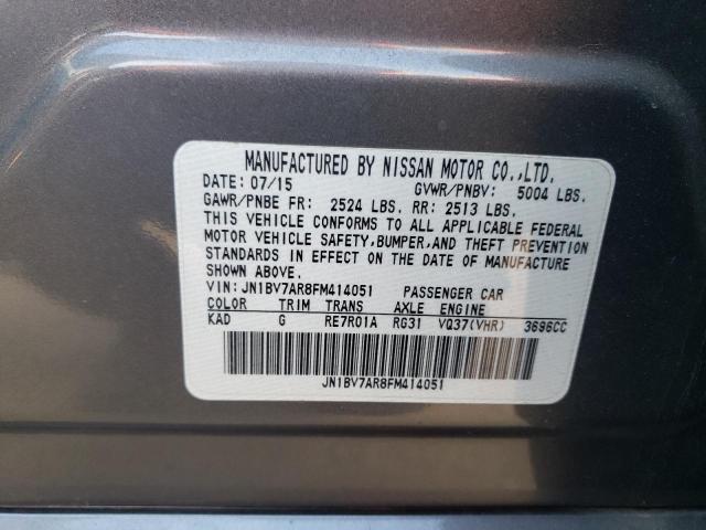 2015 INFINITI Q50 BASE - JN1BV7AR8FM414051