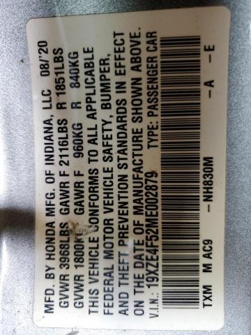 2021 HONDA INSIGHT EX - 19XZE4F52ME002879