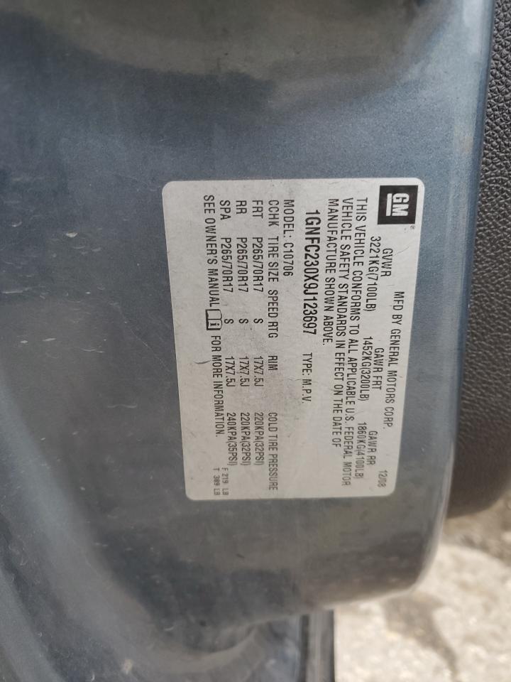 1GNFC230X9J123697 2009 Chevrolet Tahoe C1500 Lt