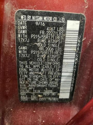 2017 NISSAN JUKE S - JN8AF5MV6HT750667