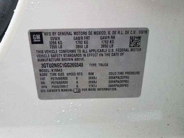 2016 GMC SIERRA K15 - 3GTU2NEC1GG269349