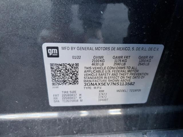 2022 CHEVROLET EQUINOX LS - 3GNAX5EV7NS113582