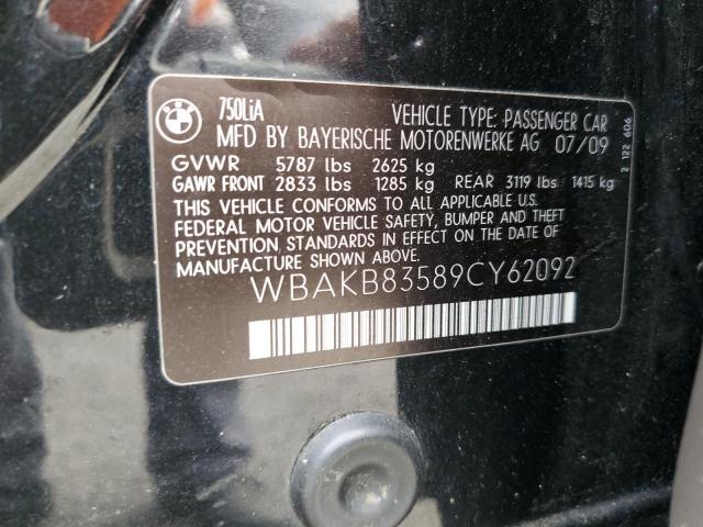 2009 BMW 750 Li VIN: WBAKB83589CY62092 Lot: 44241784