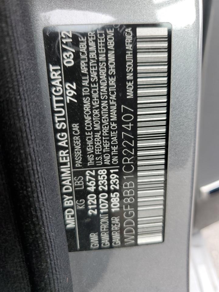 WDDGF8BB1CR227407 2012 Mercedes-Benz C 300 4Matic