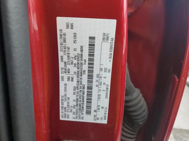 2019 FORD F150 SUPER - 1FTEW1E4XKFA81563