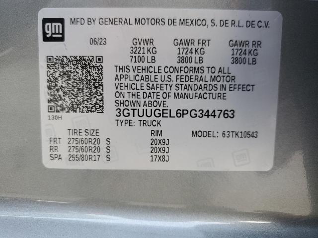 2023 GMC Sierra K1500 Denali VIN: 3GTUUGEL6PG344763 Lot: 48400494