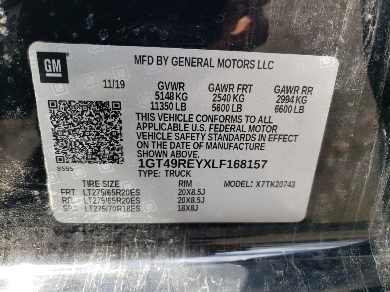 1GT49REYXLF168157 2020 GMC Sierra K2500 Denali
