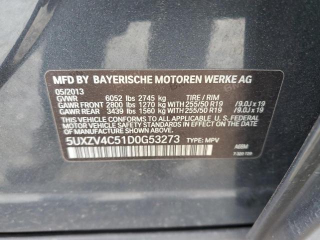 2013 BMW X5 xDrive35I VIN: 5UXZV4C51D0G53273 Lot: 48167524