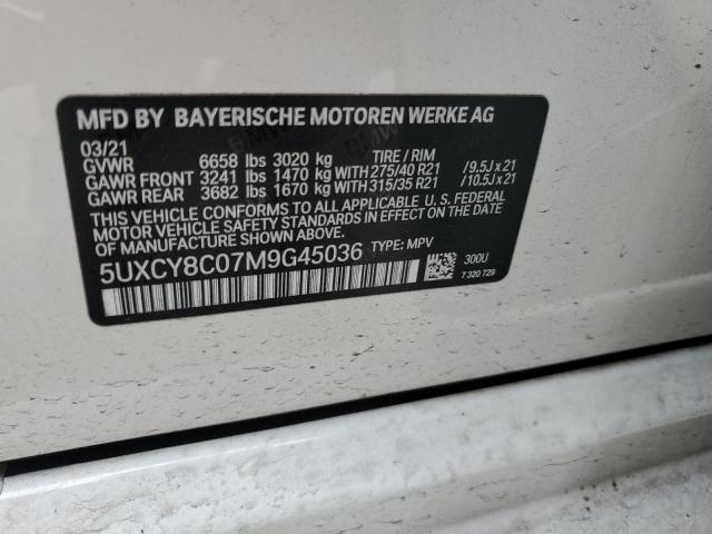 2021 BMW X6 M50I 5UXCY8C07M9G45036