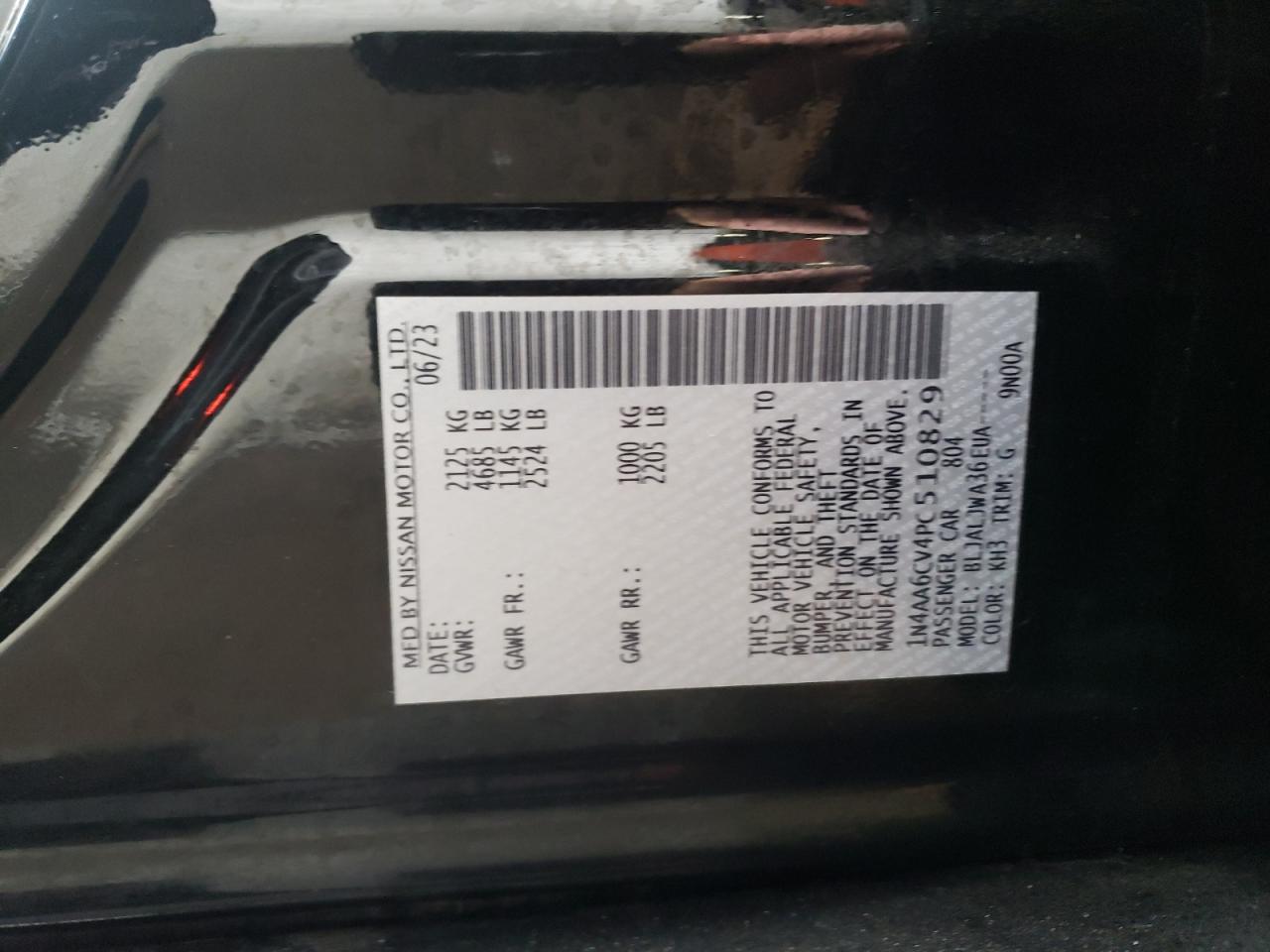 1N4AA6CV4PC510829 NISSAN MAXIMA 2023