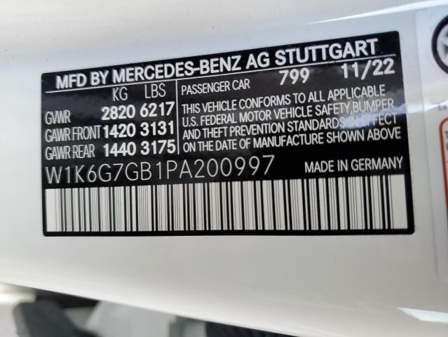 2023 MERCEDES-BENZ S 580 4MAT W1K6G7GB1PA200997
