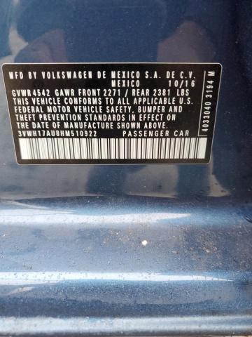 2017 VOLKSWAGEN GOLF ALLTR - 3VWH17AU8HM510922