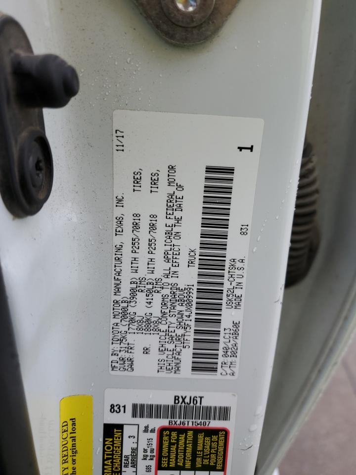 5TFTY5F14JX009991 TOYOTA TUNDRA 2018