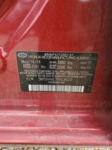 2014 Hyundai Elantra Se VIN: 5NPDH4AE7EH536031 Lot: 45184264