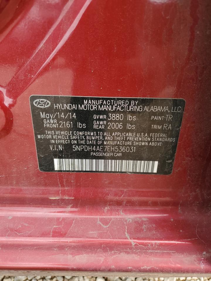 5NPDH4AE7EH536031 2014 Hyundai Elantra Se