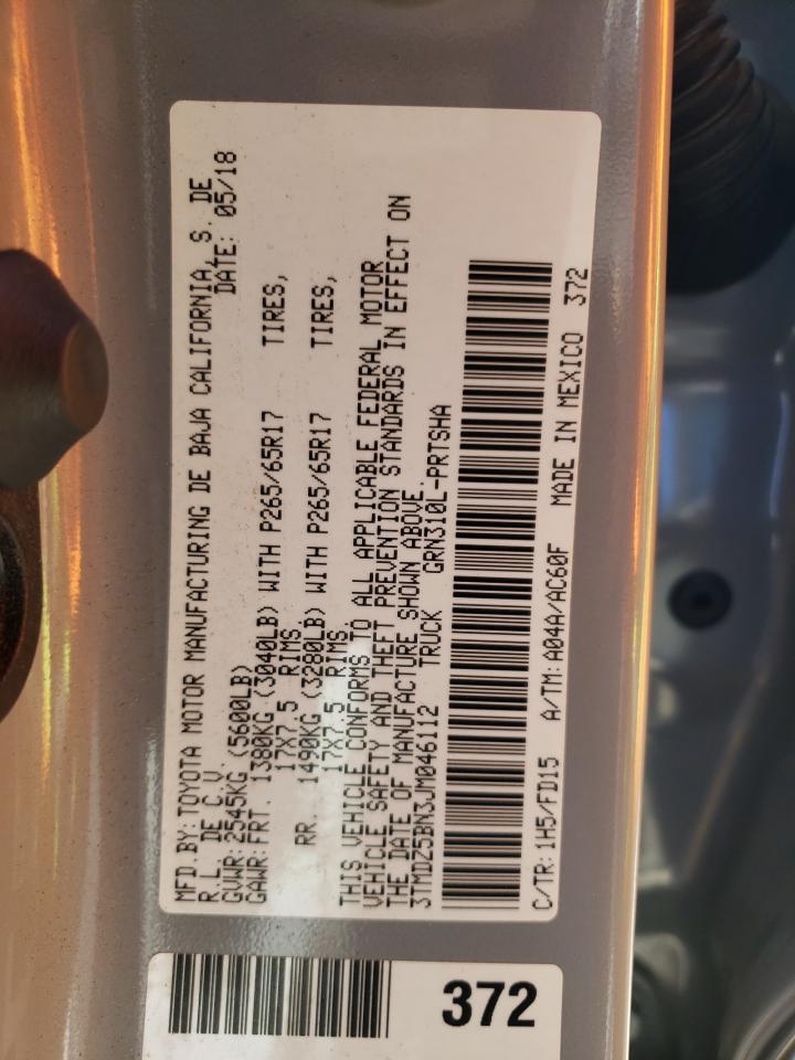 3TMDZ5BN3JM046112 TOYOTA TACOMA 2018