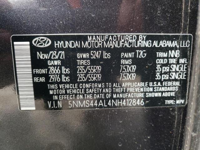 2022 HYUNDAI SANTA FE L - 5NMS44AL4NH412846