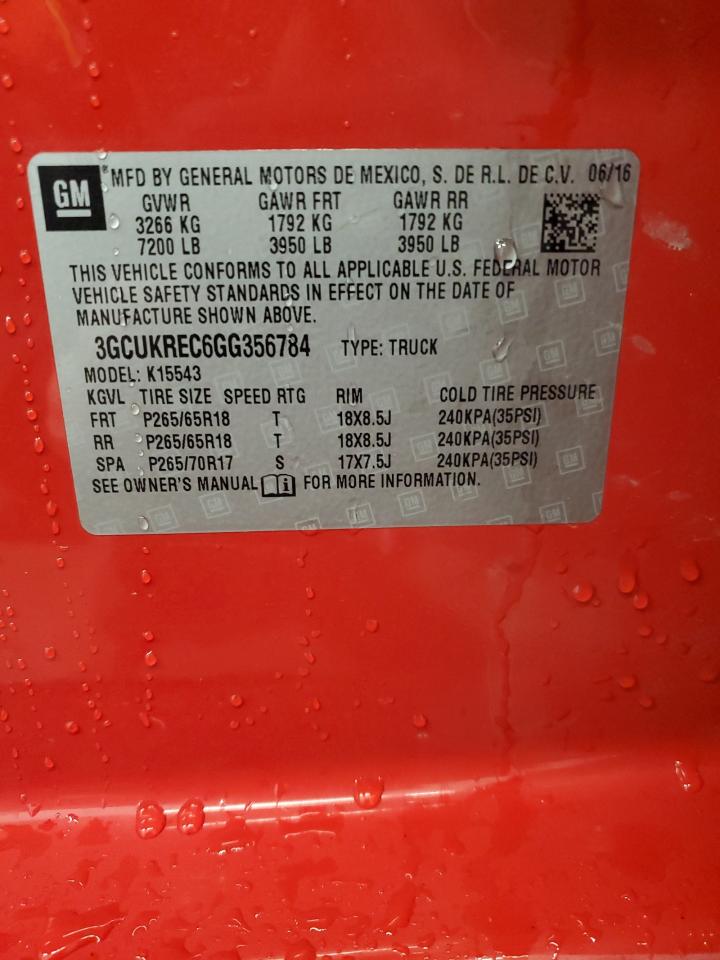 3GCUKREC6GG356784 CHEVROLET ALL Models 2016