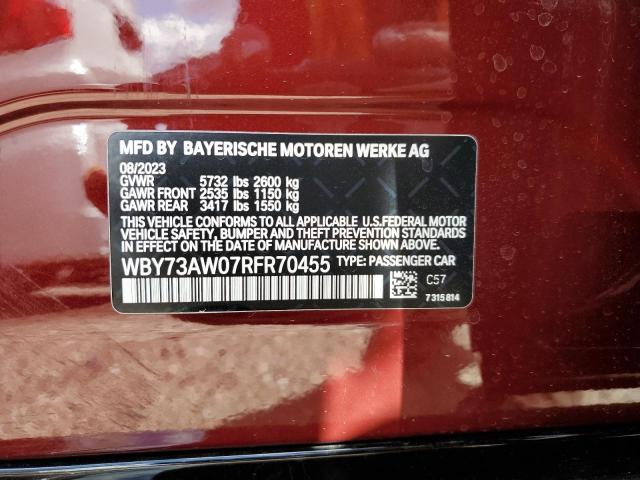2024 BMW I4 EDRIVE4 WBY73AW07RFR70455