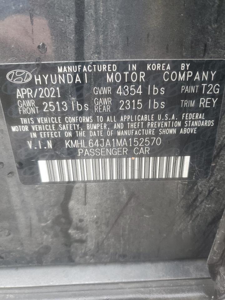 Lot #2655001207 2021 HYUNDAI SONATA SEL