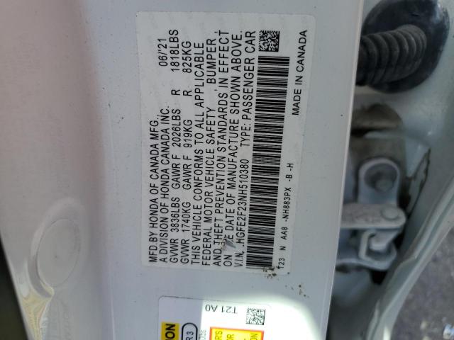 2HGFE2F23NH510380 Honda Civic LX 12