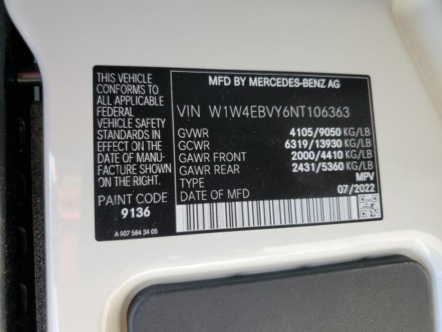 2022 Mercedes-Benz Sprinter 2500 VIN: W1W4EBVY6NT106363 Lot: 47858574