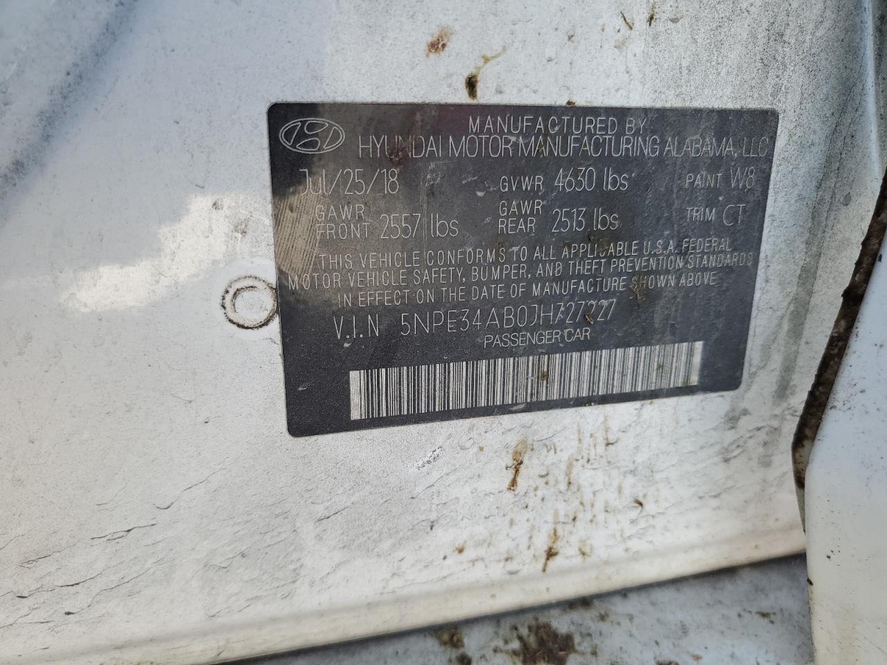 5NPE34AB0JH727227 2018 Hyundai Sonata Sport