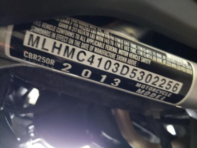 2013 HONDA CBR250 R MLHMC4103D5302256