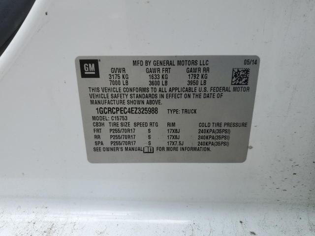 2014 Chevrolet Silverado C1500 VIN: 1GCRCPEC4EZ325988 Lot: 62909104
