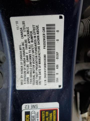 2HGFA1F5XBH530380 2011 Honda Civic Lx