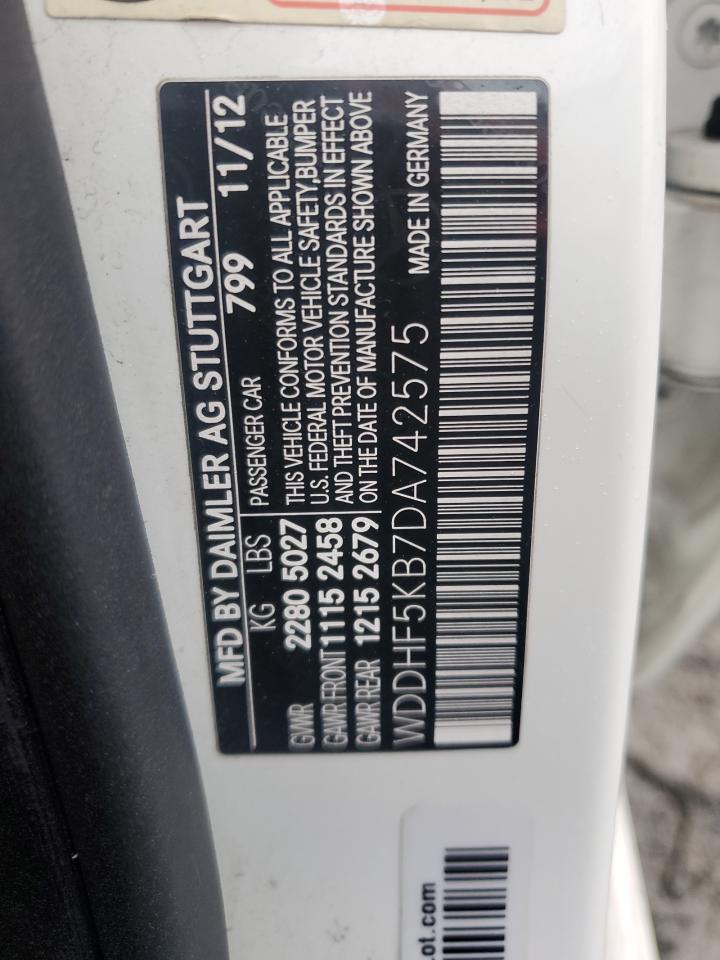 WDDHF5KB7DA742575 2013 Mercedes-Benz E 350