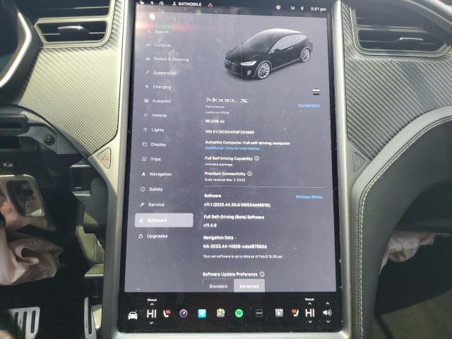 2021 TESLA MODEL X 5YJXCDE40MF324985