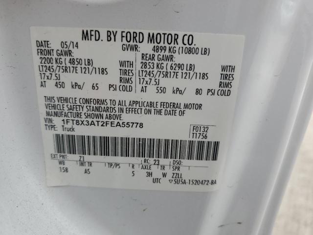 2015 FORD 1/2 TON 1FT8X3AT2FEA55778